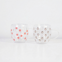 Set-2 Elegant Christmas Glass Mug