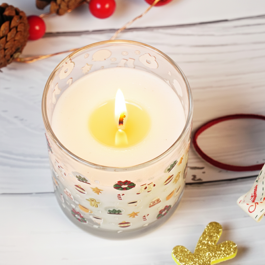 Set-3 Christmas Scented Glass Candles