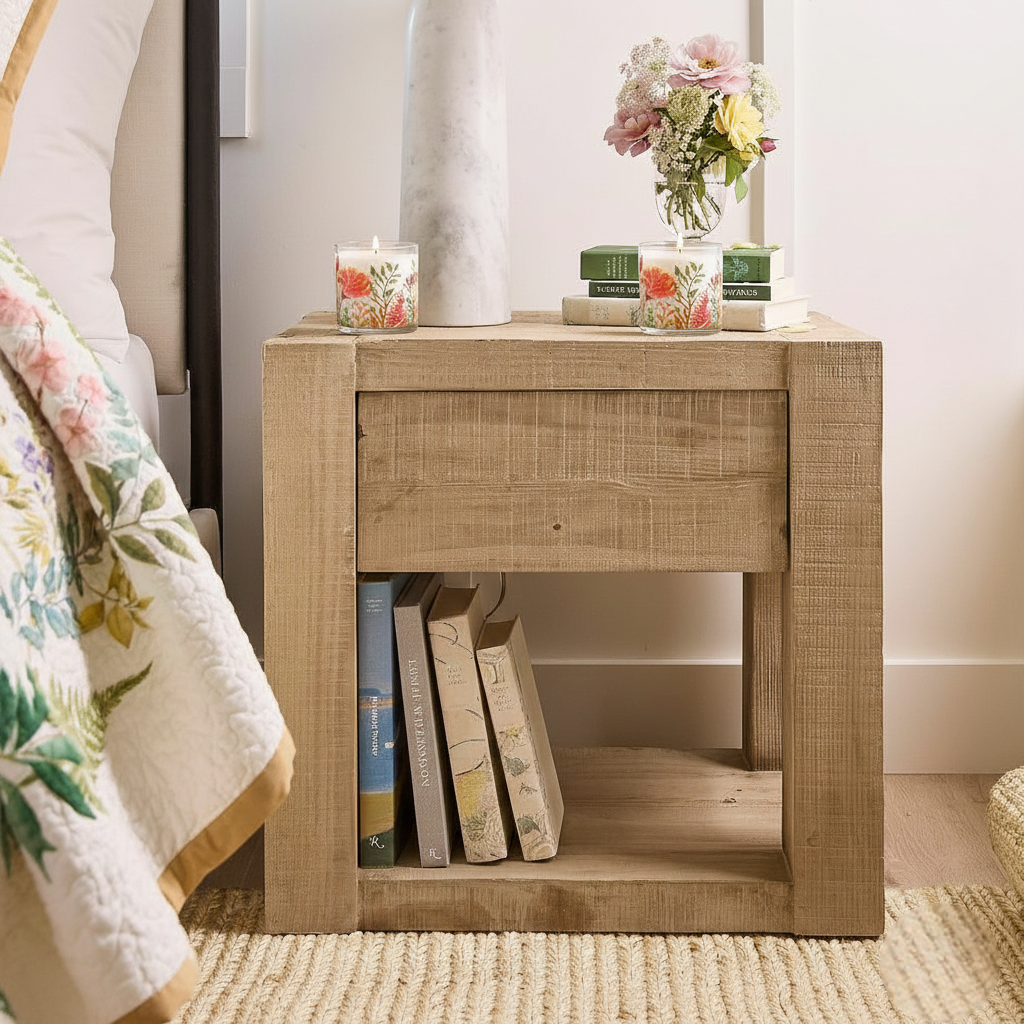 Warm Floral Scented Candle in Glass Jar | Elegant Aesthetic Home Décor Candle