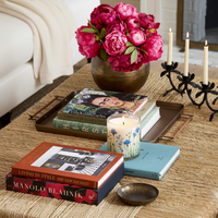 Blue Wildflower Scented Candle in Glass Jar | Calming Floral Aroma & Elegant Home Décor