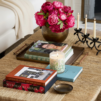 Green Leaf Floral Scented Candle in Glass Jar | Calm Nature-Inspired Home Décor Candle