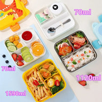 Personalized square stainless steel kids Bento Lunch Box