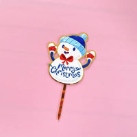 Merry Christmas Cake Topper Cake Decoration ( PACK OF 5 )