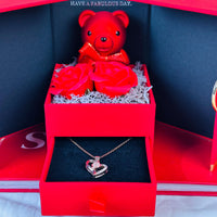 Luxury Surprise Gift Box with Roses & Teddy
