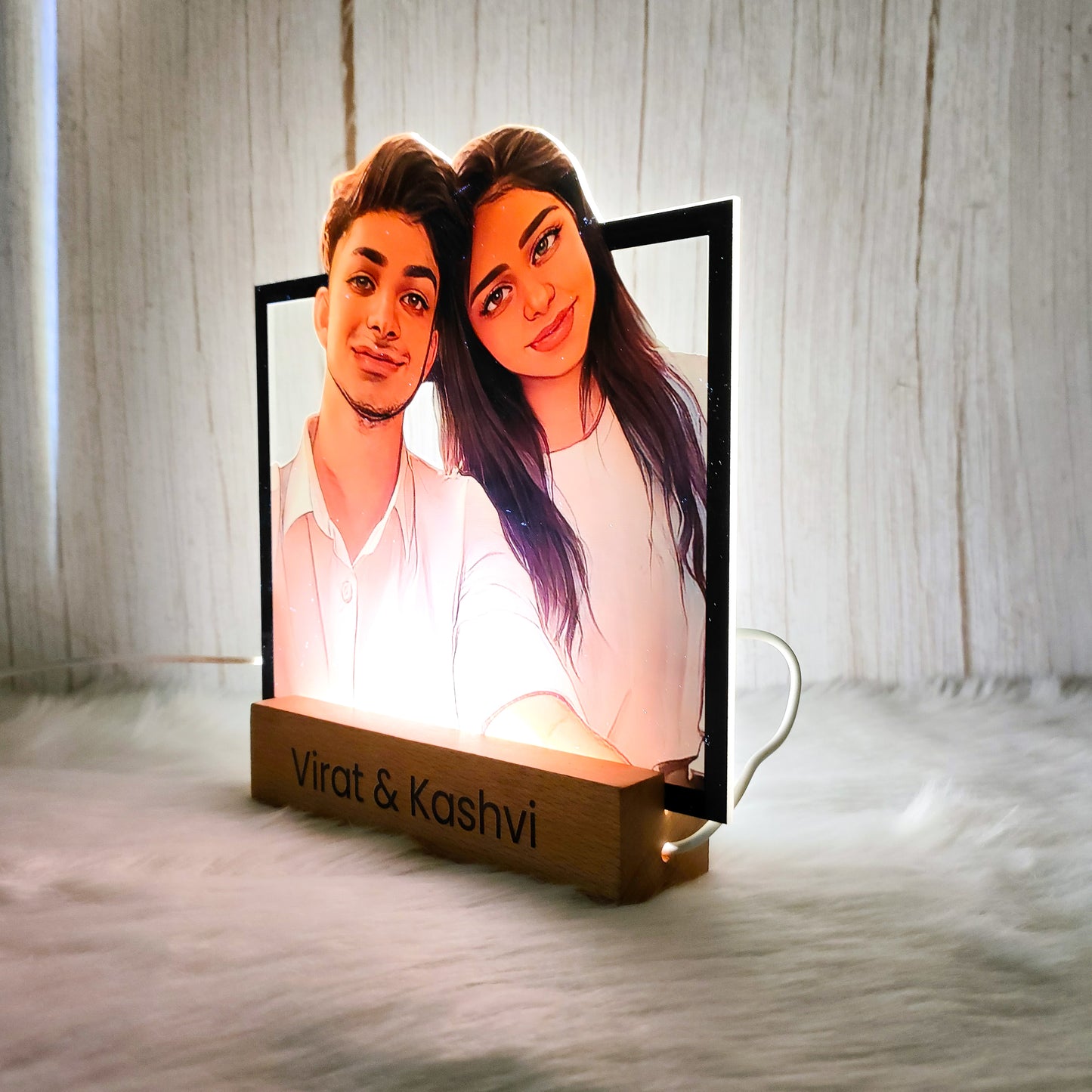 Personalized Cartoon Portrait Photo Frame Night Light