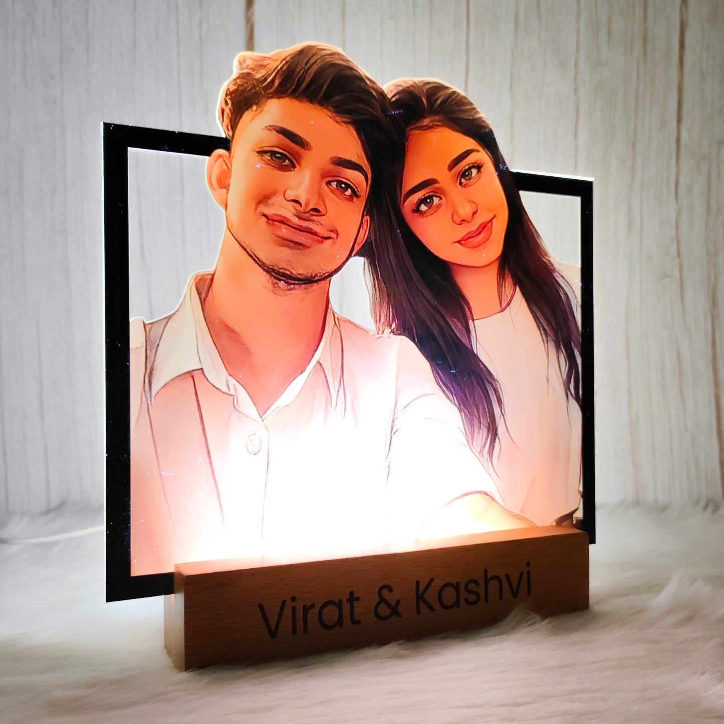 Personalized Cartoon Portrait Photo Frame Night Light