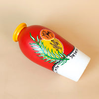 🌺 Vibrant Red & Yellow Warli Art Vase – Handcrafted Tribal Masterpiece