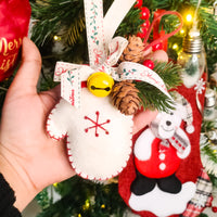 2 Pcs Plush Christmas Tree Ornament