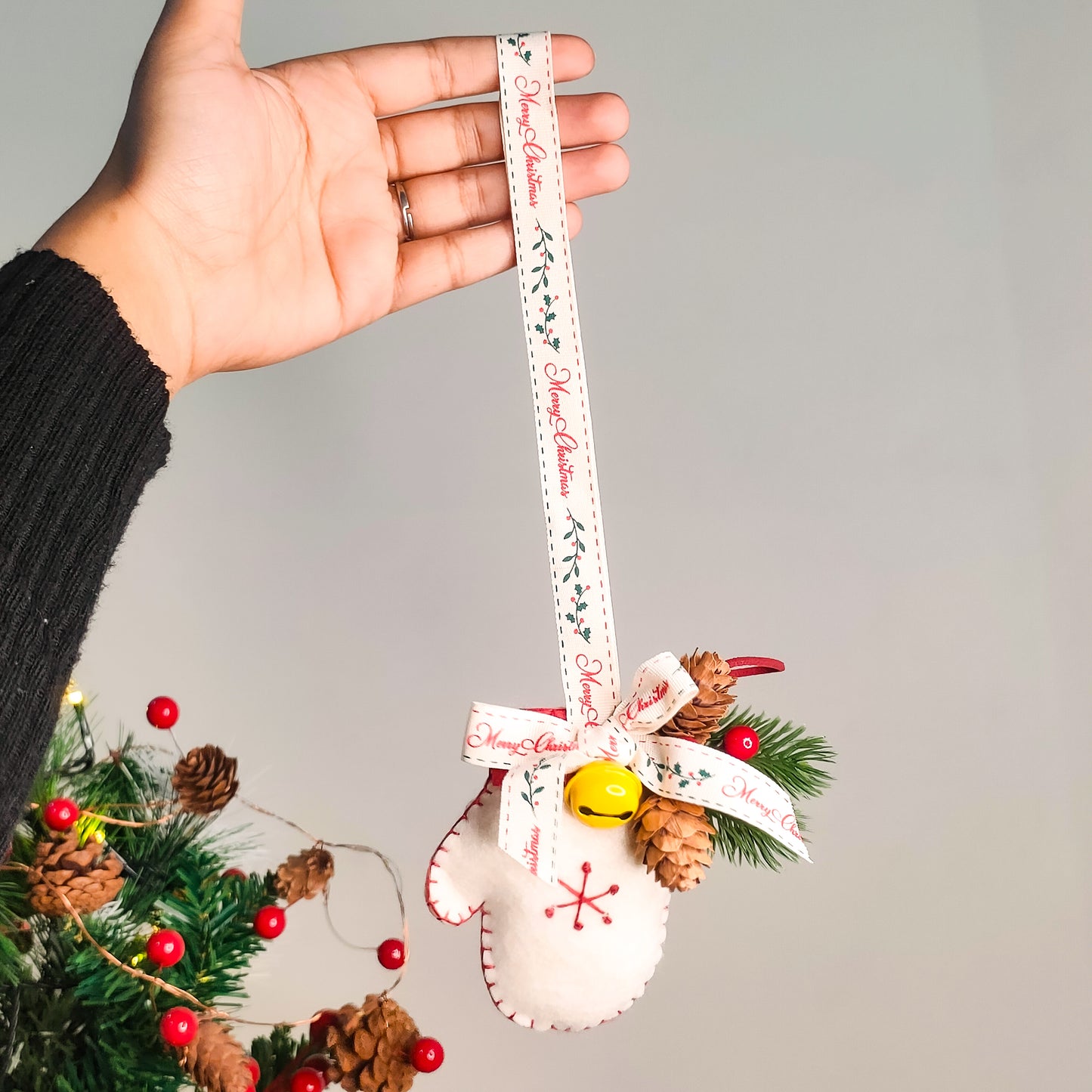 2 Pcs Plush Christmas Tree Ornament