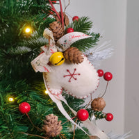 2 Pcs Plush Christmas Tree Ornament