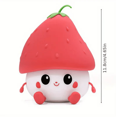 MODOAO Cute Mushroom Night Light - Silicone LED Touch Sensor Lamp, USB Rechargeable For Bedside & Atmosphere
