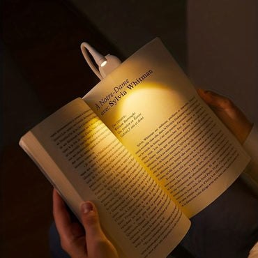 Reading Light Book Lamp for Bed, Book Reading Lover Gifts for Women Men, Clip on LED Book Light Rechargeable USB Portable 3 Color Temperatures Stepless Dimming Light .