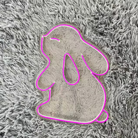 Cute Bunny Neon LED Light – Playful Wall Décor for Bedrooms & Kids’ Rooms