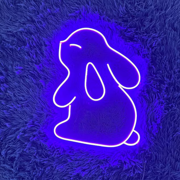 Cute Bunny Neon LED Light – Playful Wall Décor for Bedrooms & Kids’ Rooms