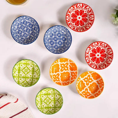 Artisan’s Touch – Handcrafted Ceramic Bowls Set of 8 (70ml) - Memories InsiteARTISAN' TOUCH BOWL SET OF 8