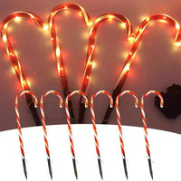 Solar Christmas Candy Cane Light