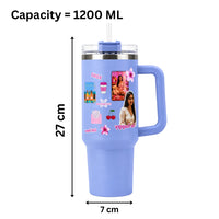 Personalized Tumbler with Straw & Handle – Custom Photo