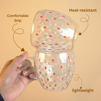 Set-2 Christmas Tree & Stocking -Double Wall Glass Mug