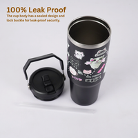 Cute Cat Insulated Tumbler with Handle