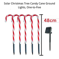 Solar Christmas Candy Cane Light