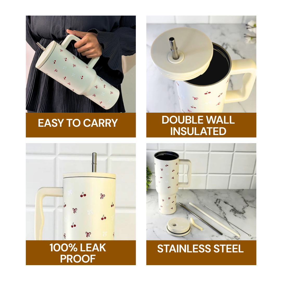 Cherry Daze  🍒 Leakproof Stainless Steel Tumbler