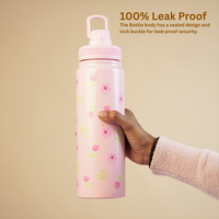 Floral rose Design Stainless Steel Bottle