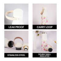 Berry Bow Bottle — Leakproof & Insulated 500 ML - Memories InsiteBERRY BOW BOTTLE MILK WHITE 500 ML