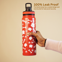 Cute Cat Print Stainless Steel Water Bottle