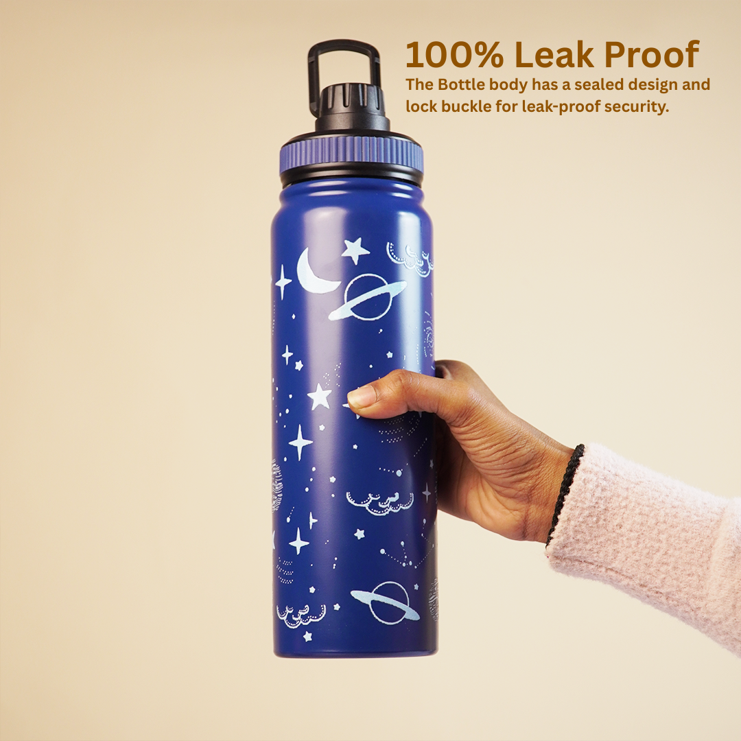 Galaxy Print Stainless Steel Water Bottle