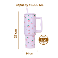 Pink Strawberry Daisy Tumbler