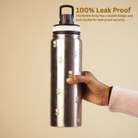Stainless Steel Floral Printed Water Bottle