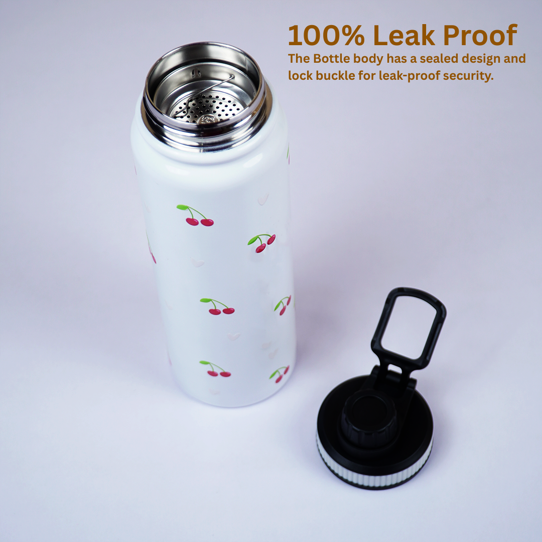 Cherry Bliss Stainless Steel Water Bottle | Cute & Durable Everyday Hydration