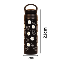 Black Floral Stainless Steel Insulated Tumbler