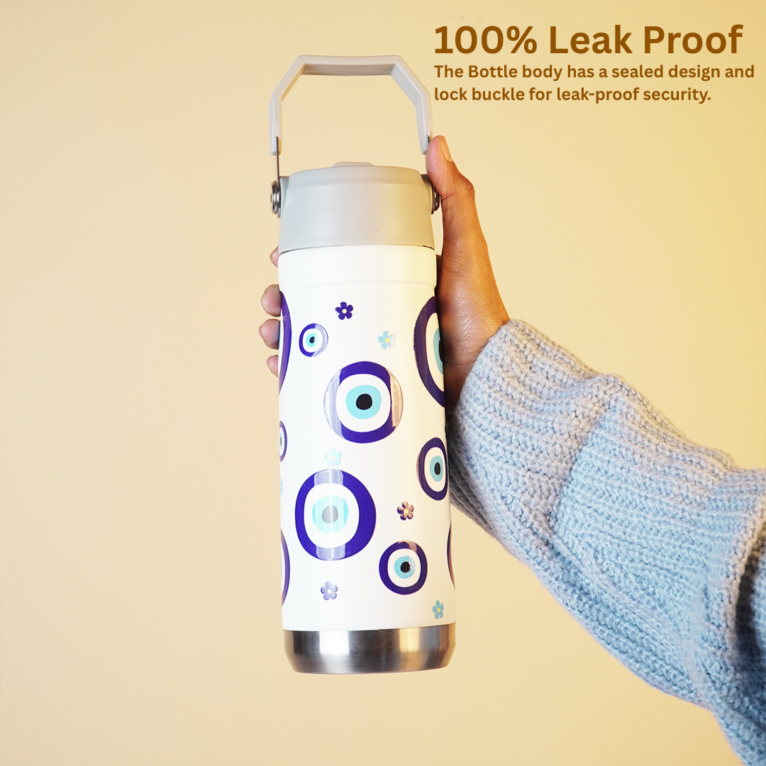 Blue Evil Eye Stainless Steel Water Bottle