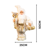 White & Gold Santa Claus Showpiece
