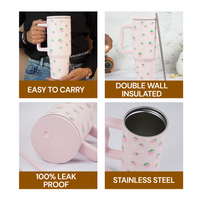Pink Strawberry Daisy Tumbler