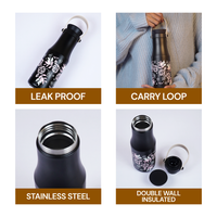 Floral Printed Stainless Steel Water Bottle
