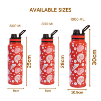 Ocean Shell Print Stainless Steel Water Bottle