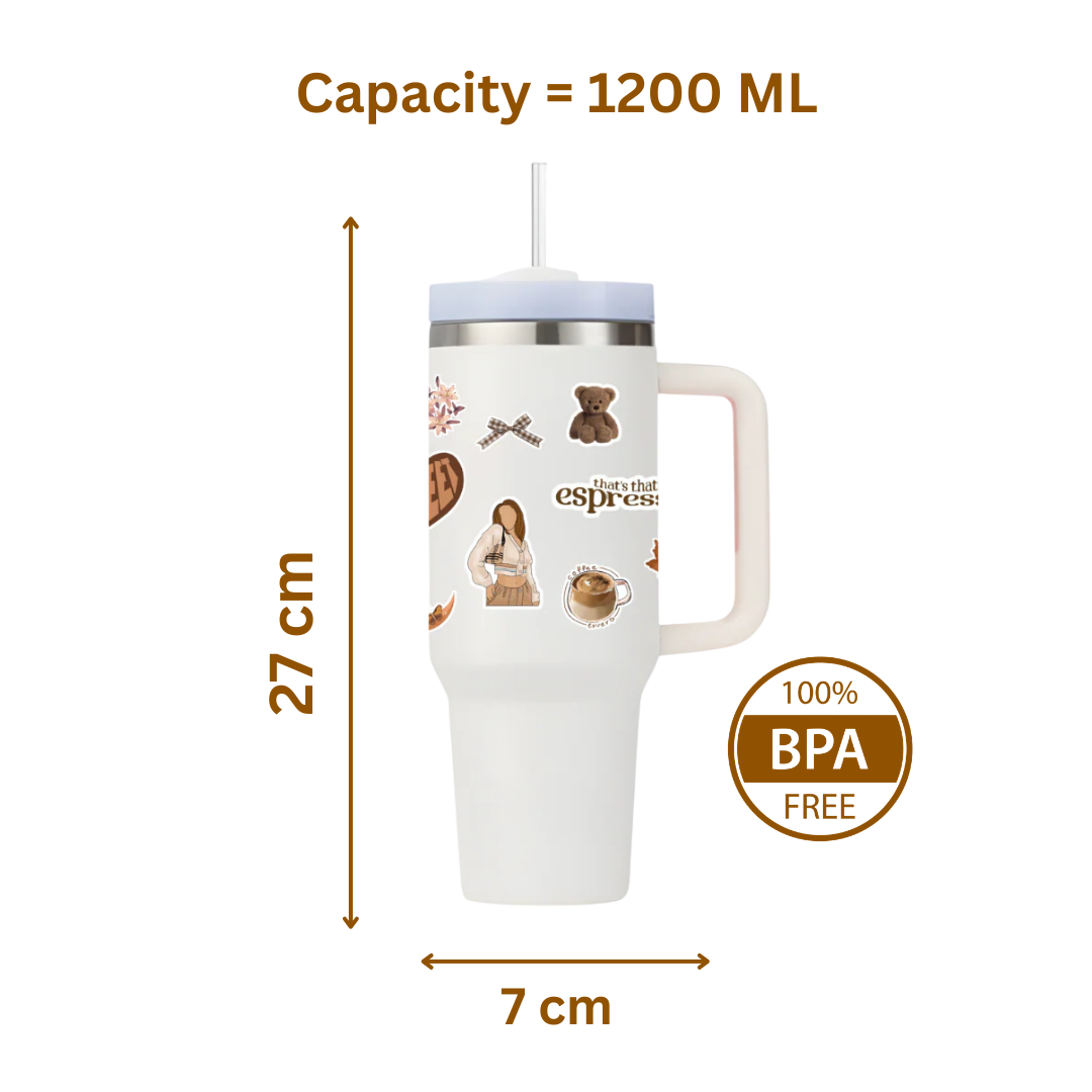 Cute Aesthetic Wrap Brown tumbler