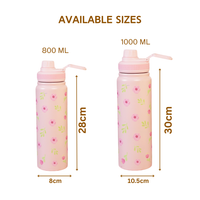 Floral rose Design Stainless Steel Bottle