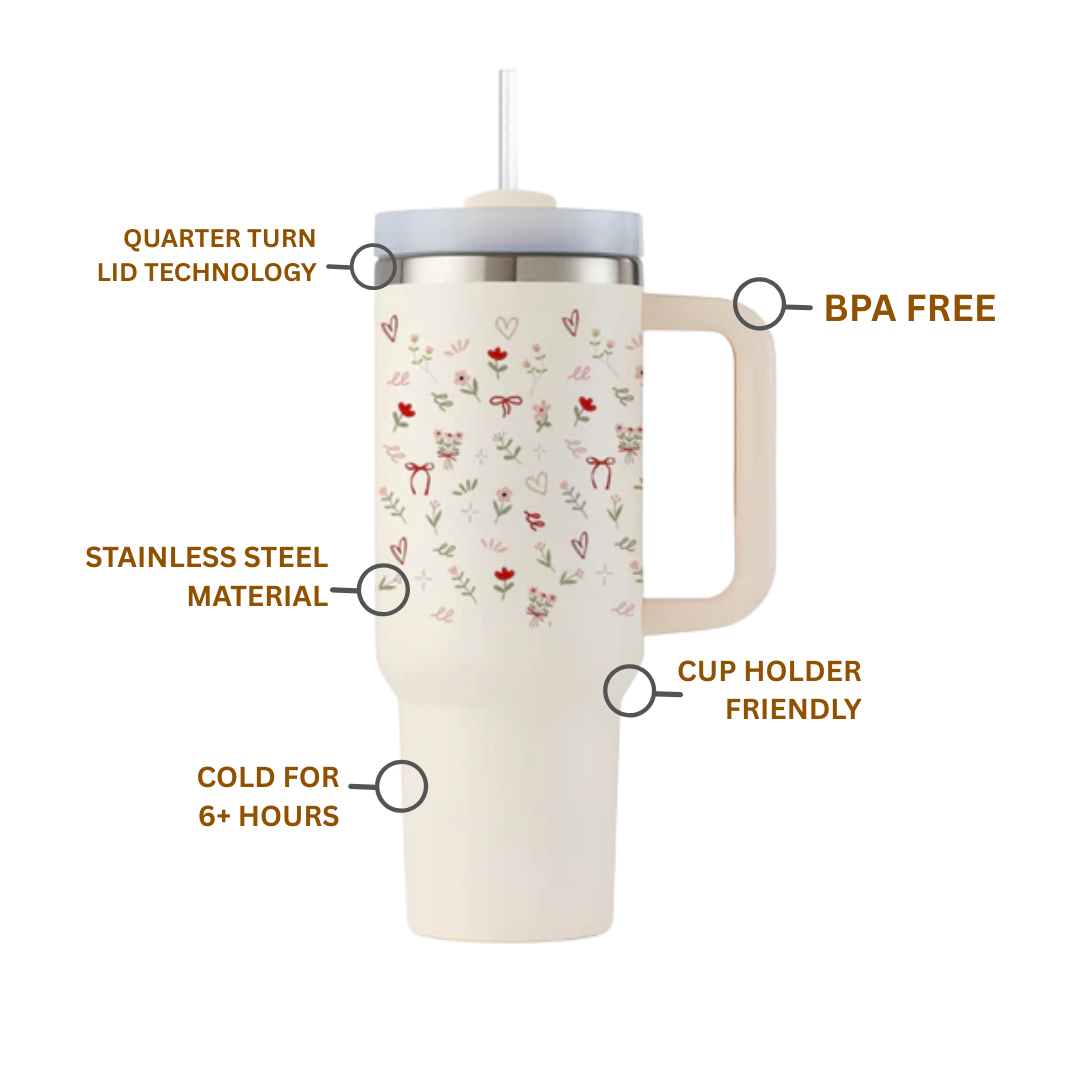 Blushing Flora Coquette Tumbler