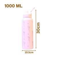 Cute Bow Print Stainless Steel Water Bottle