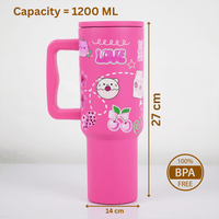 “Hot Pink Love Doodle Tumbler – Leak-Proof & Stylish” - Memories InsitePINK LOVE DOODLE TUMBLER-40 OZ