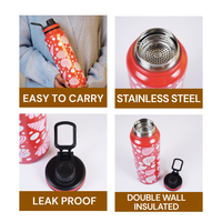 Ocean Shell Print Stainless Steel Water Bottle