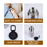 Pink Floral Stainless Steel Water Bottle