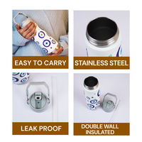 Blue Evil Eye Stainless Steel Water Bottle