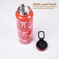 Bow Print Stainless Steel Water Bottle – Cute, Stylish & Everyday Essential