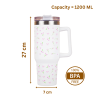 Bow with Tulip Floral Tumbler