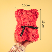 Rose Teddy Bear – Romantic Artificial Flower Bear Gift for Love & Special Moments