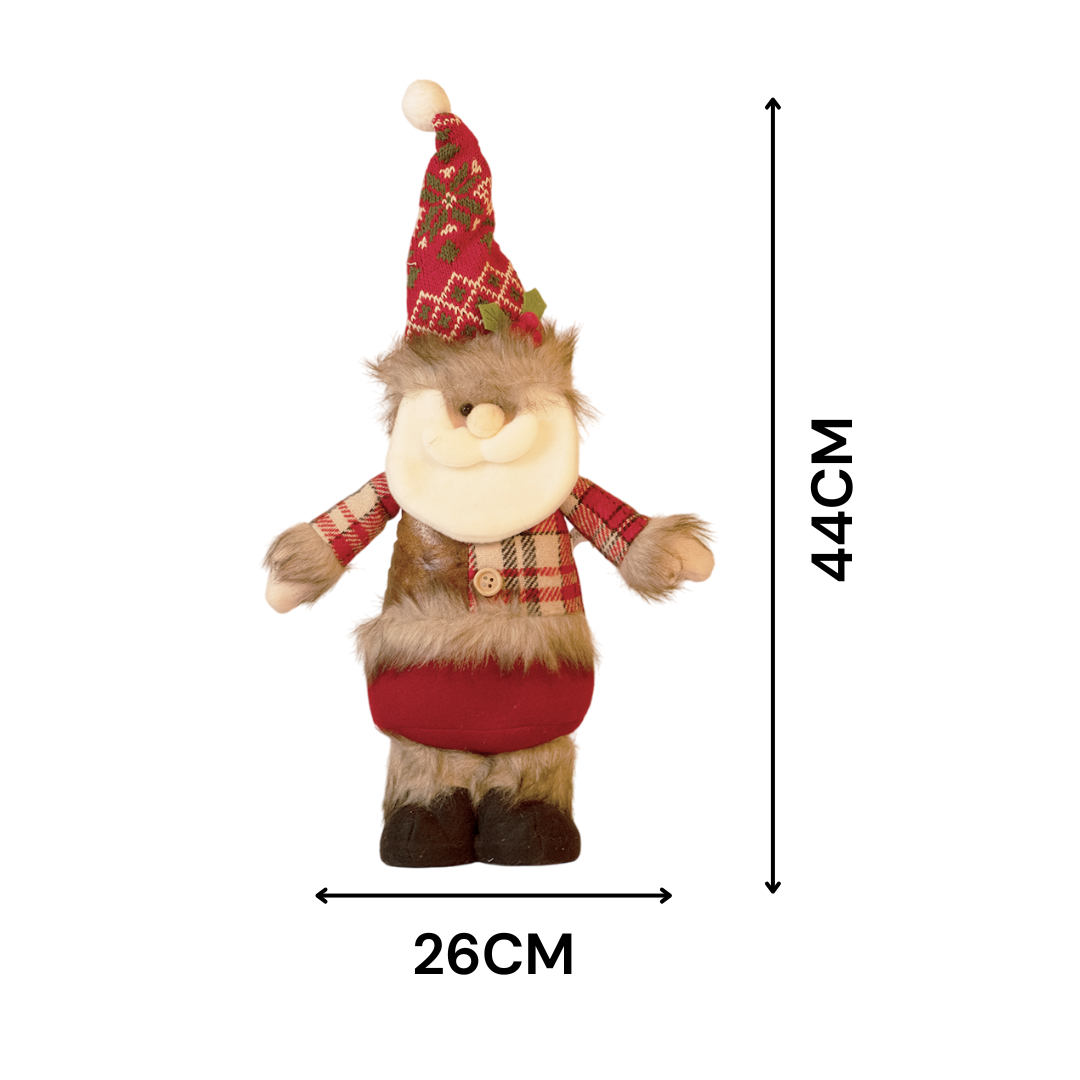 Christmas Plush Santa Doll – Cute Standing Santa Decoration
